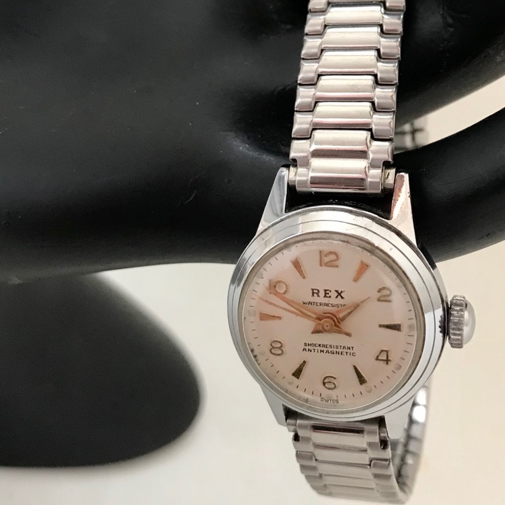 Vintage Swiss Rex Ladies Stainless Steel Watch